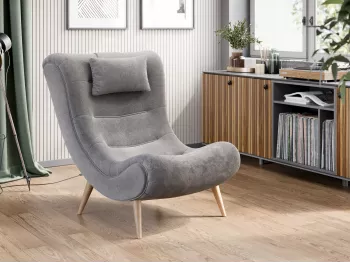 фото для Слайм Кресло (Светло-серый, ткань ULTRA SMOKE)