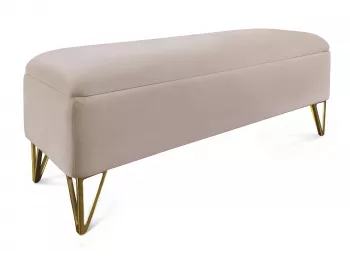 Банкетка Лара бежевый глянец