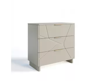 Комод Лейла 3 ящика ярко серый