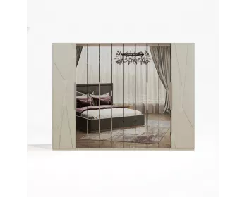 Шкаф Лейла 6-дверный ярко серый