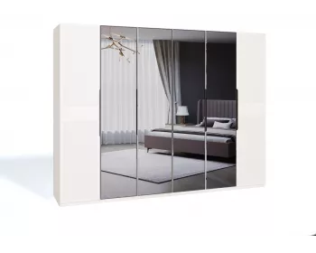 Шкаф Стелла 6-дверный белый