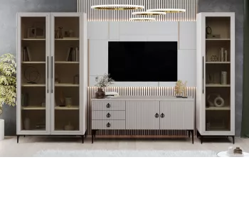 фото для Гостиная Стелла 1+тв+2 ярко серый