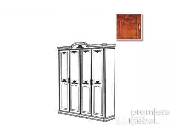 Шкаф 4-х дверный без зеркал