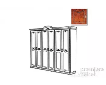 Шкаф 6-и дверный без зеркал