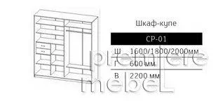 фото для Шкаф-купе 1.6 м СР-01