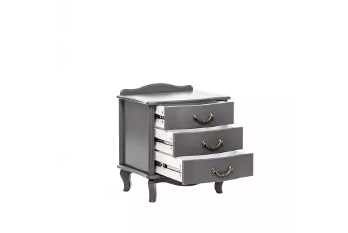 Тумба прикроватная Leset Джульетта (3 ящ.) Серый ясень 