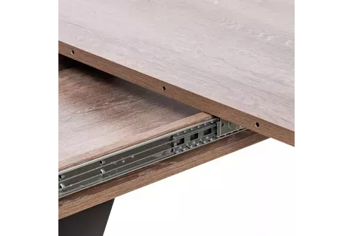 Стол раздвижной Leset Гросс Дуб сакраменто - компаньон Антрацит 