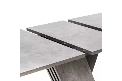 Стол раздвижной Leset Гросс Камень темный - компаньон Графит 