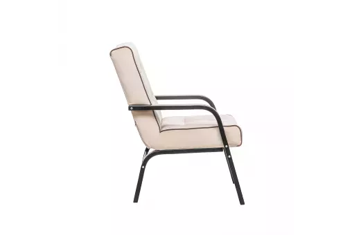 Кресло Leset Модена Венге V18 бежевый - кант V23 молочный шоколад