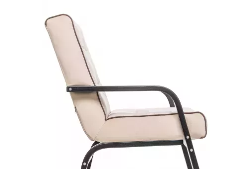 Кресло Leset Модена Венге V18 бежевый - кант V23 молочный шоколад