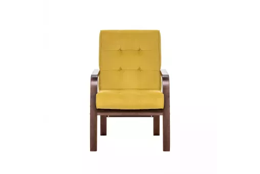 Кресло Leset Модена Орех текстура V28 желтый