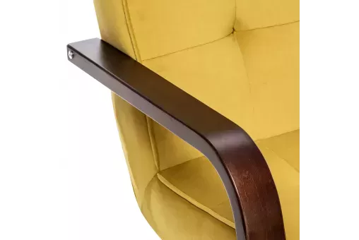 Кресло Leset Модена Орех текстура V28 желтый
