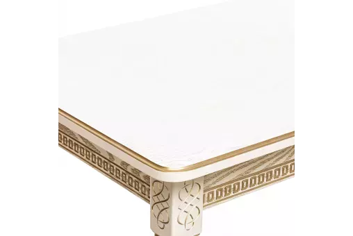Стол раздвижной Leset Дакота 1Р слоновая кость / золото