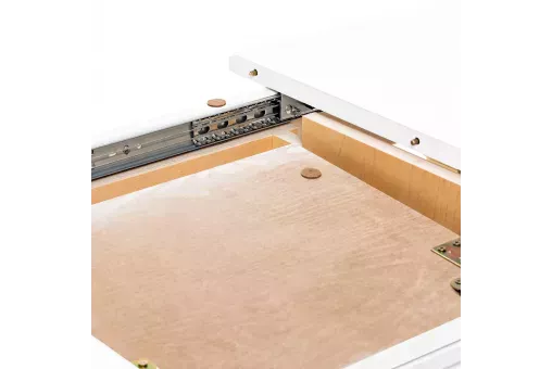 Стол раздвижной Leset Дакота 1Р белый / серебро