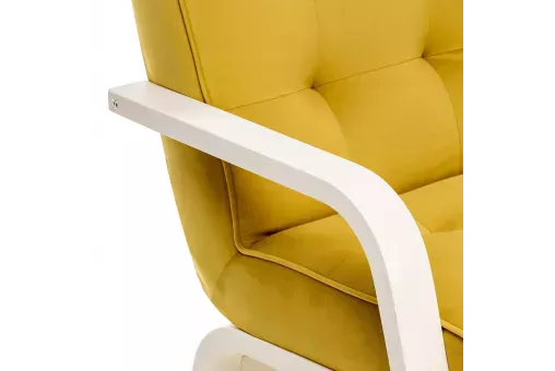 Кресло Leset Модена  Слоновая кость V28 желтый