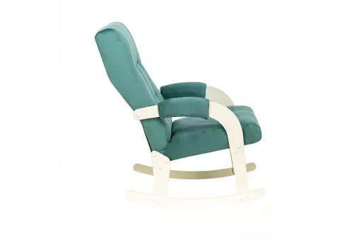 Кресло-качалка Leset Спринг  Слоновая кость V43 зелёный