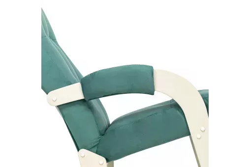 Кресло-качалка Leset Спринг  Слоновая кость V43 зелёный