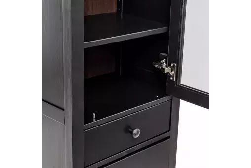 Leset Шкаф-витрина Мира (Шкаф для посуды 13)  Чёрный 