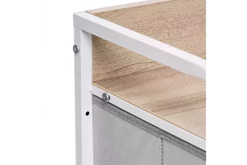 Комод Leset Ноа 4 ящ. Каркас Белый Светло-серый 