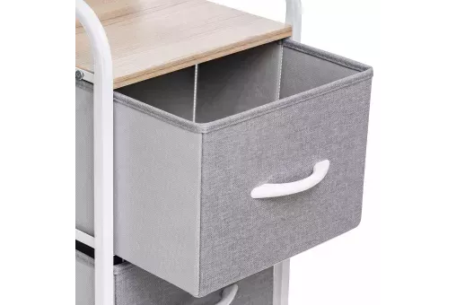 Комод Leset Ноа 4 ящ. Каркас Белый Светло-серый 