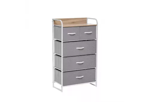 Комод Leset Ноа 5 ящ. Каркас Белый Светло-серый