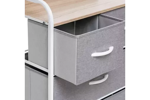 Комод Leset Ноа 5 ящ. Каркас Белый Светло-серый