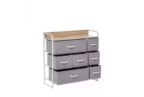 Комод Leset Ноа 7 ящ. Каркас Белый Светло-серый