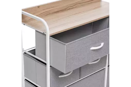 Комод Leset Ноа 7 ящ. Каркас Белый Светло-серый