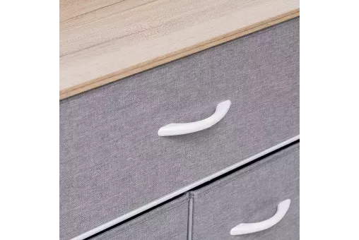 Комод Leset Ноа 7 ящ. Каркас Белый Светло-серый