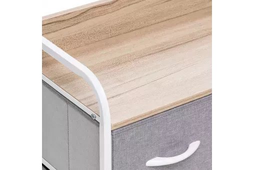 Комод Leset Ноа широкий Каркас Белый Светло-серый