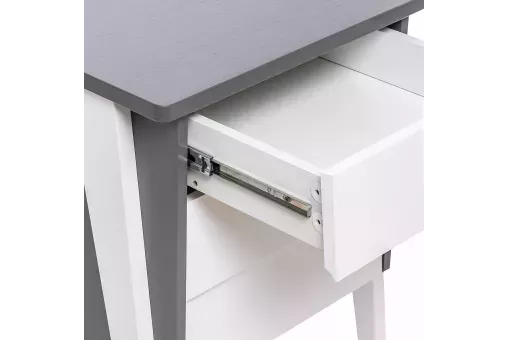 Тумбочка Leset Сканди 3 ящ. Молочный дуб  /  Серый ясень