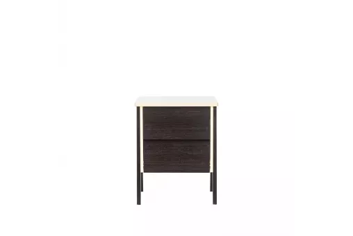Тумбочка Leset Сканди 2 ящ. Дуб шампань  /  Венге