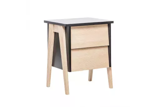 Тумбочка Leset Сканди 2 ящ. Венге  /  Дуб