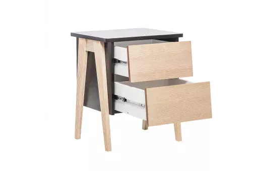 Тумбочка Leset Сканди 2 ящ. Венге  /  Дуб