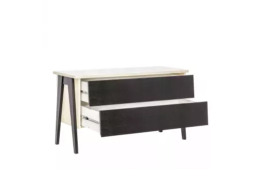 Комод Leset Сканди 2 ящ. Дуб шампань  /  Венге