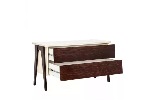 Комод Leset Сканди 2 ящ. Дуб шампань  /  Орех