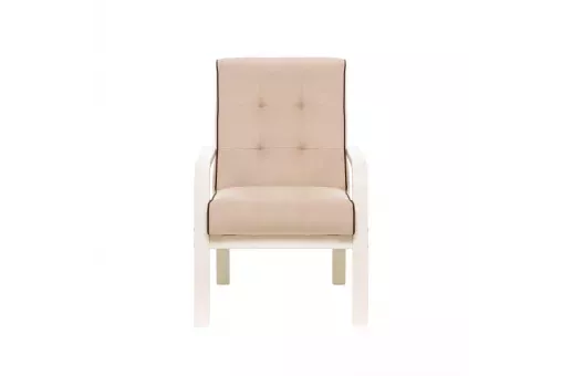 Кресло Leset Модена  Слоновая кость V18 бежевый - кант V23 молочный шоколад