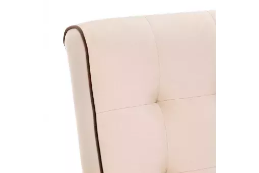 Кресло Leset Модена  Слоновая кость V18 бежевый - кант V23 молочный шоколад