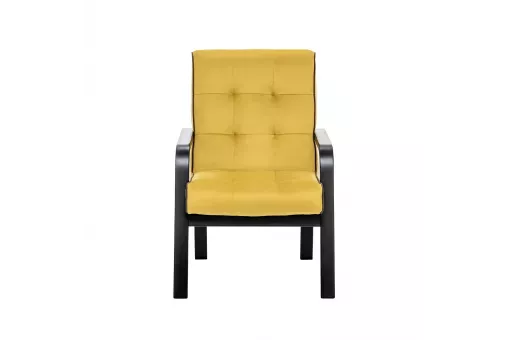 Кресло Leset Модена  Венге V28 желтый - кант V23 молочный шоколад