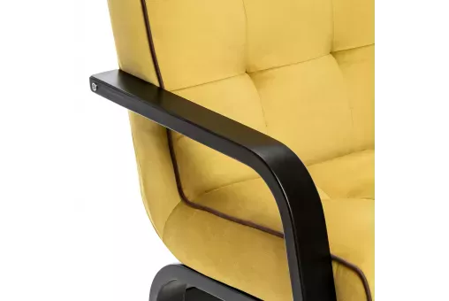 Кресло Leset Модена  Венге V28 желтый - кант V23 молочный шоколад