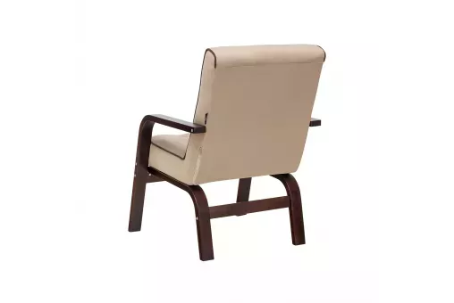 Кресло Leset Модена  Орех текстура V18 бежевый - кант V23 молочный шоколад