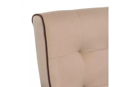Кресло Leset Модена  Орех текстура V18 бежевый - кант V23 молочный шоколад
