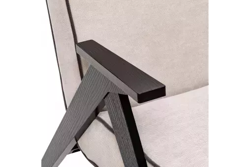 Кресло для отдыха Вест  Венге Verona Vanilla - кант Verona Antrazite Grey