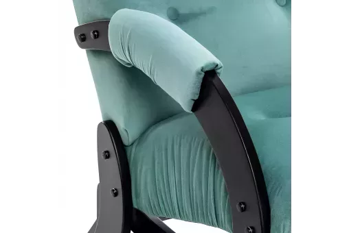 Кресло-качалка Модель 68 (Leset Футура) Венге ткань V 43  Венге V43 зеленый