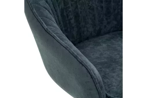 Стул с подлокотниками Leset Вайд каркас Белый велюр Темно-зеленый