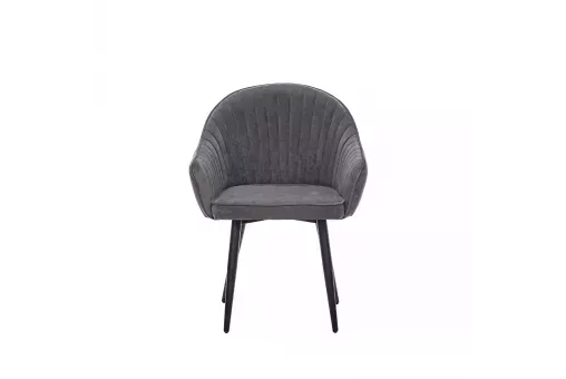 Стул с подлокотниками Leset Вайд каркас Черный велюр Графит