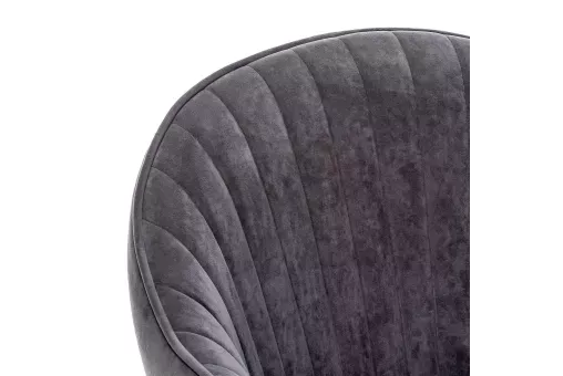 Стул с подлокотниками Leset Вайд каркас Черный велюр Графит