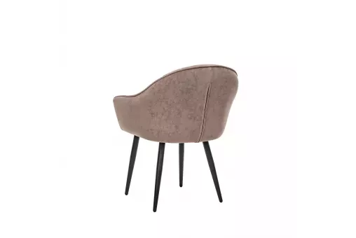 Стул с подлокотниками Leset Вайд каркас Черный велюр Латте