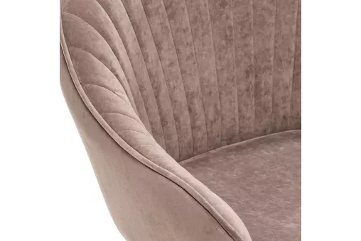 Стул с подлокотниками Leset Вайд каркас Черный велюр Латте