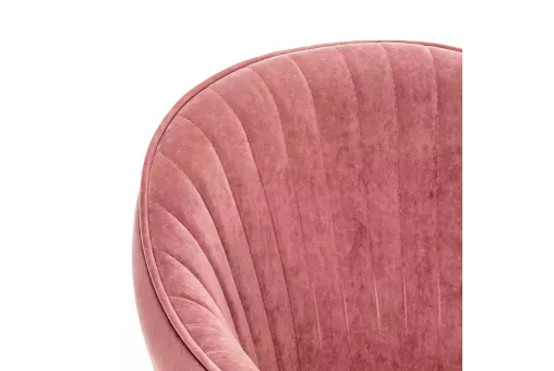 Стул с подлокотниками Leset Вайд каркас Черный велюр Персиковый